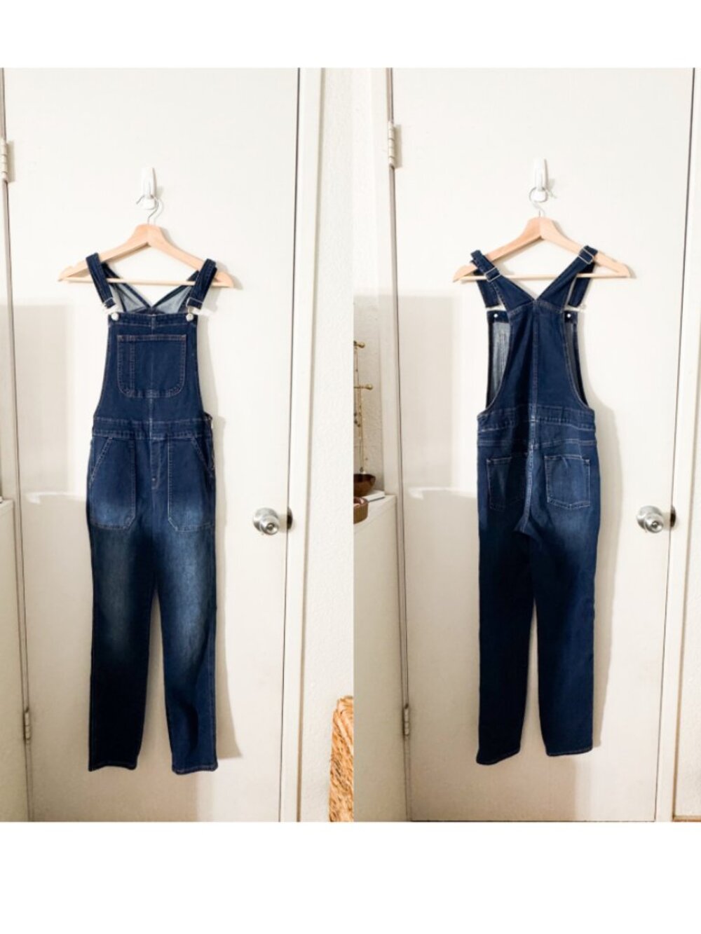 J CREW Denim Overall Jeans Indigo Dark Wash Blue Size XS